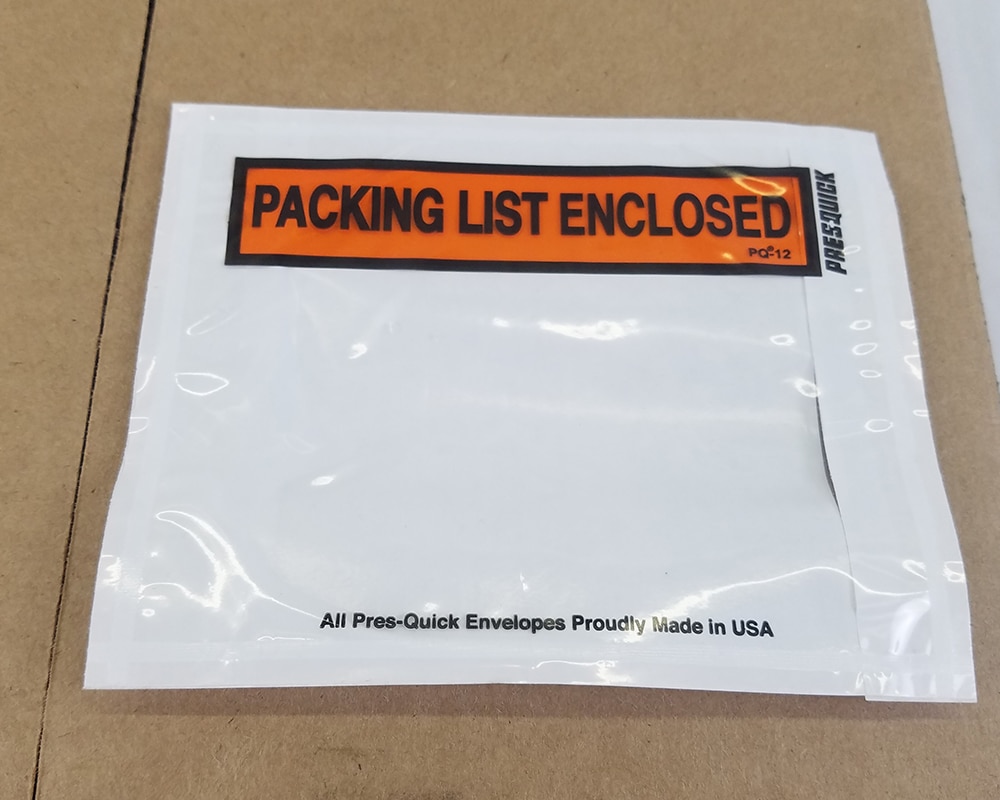 customized shipping list envelopes